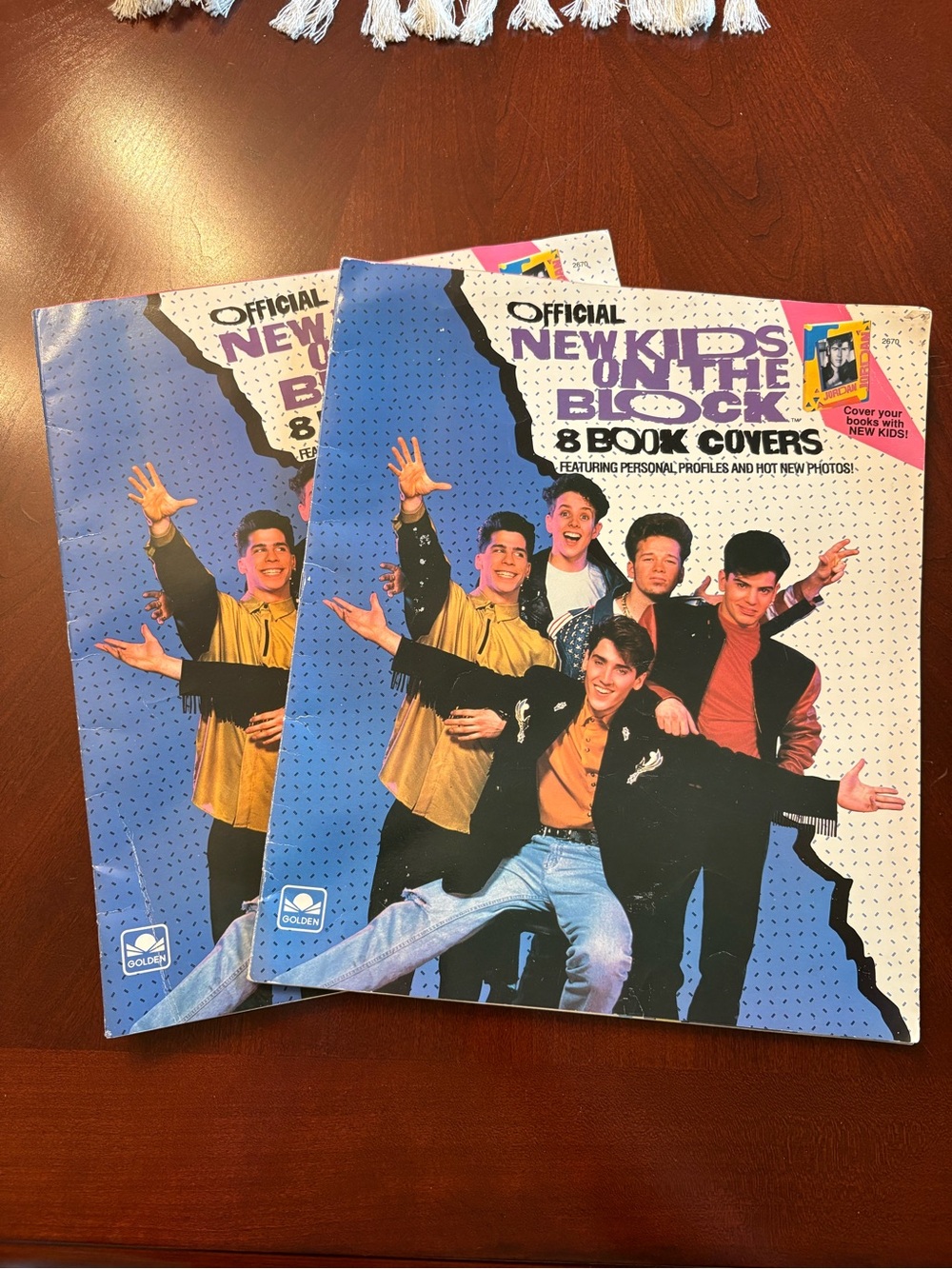 New Kids On The Block 1990 Set of 2 Paper Book Cover Sets